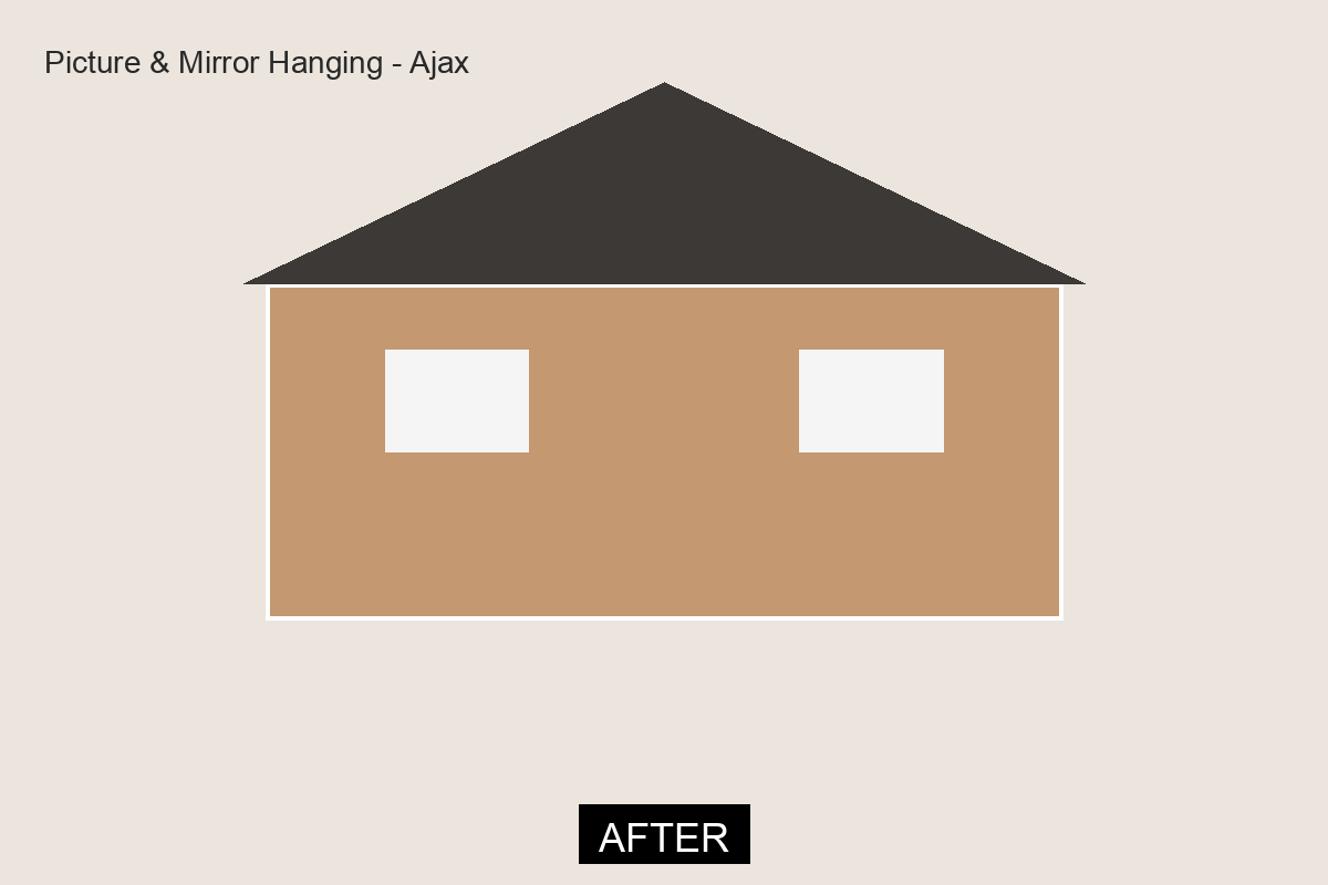 After Picture & Mirror Hanging in Ajax