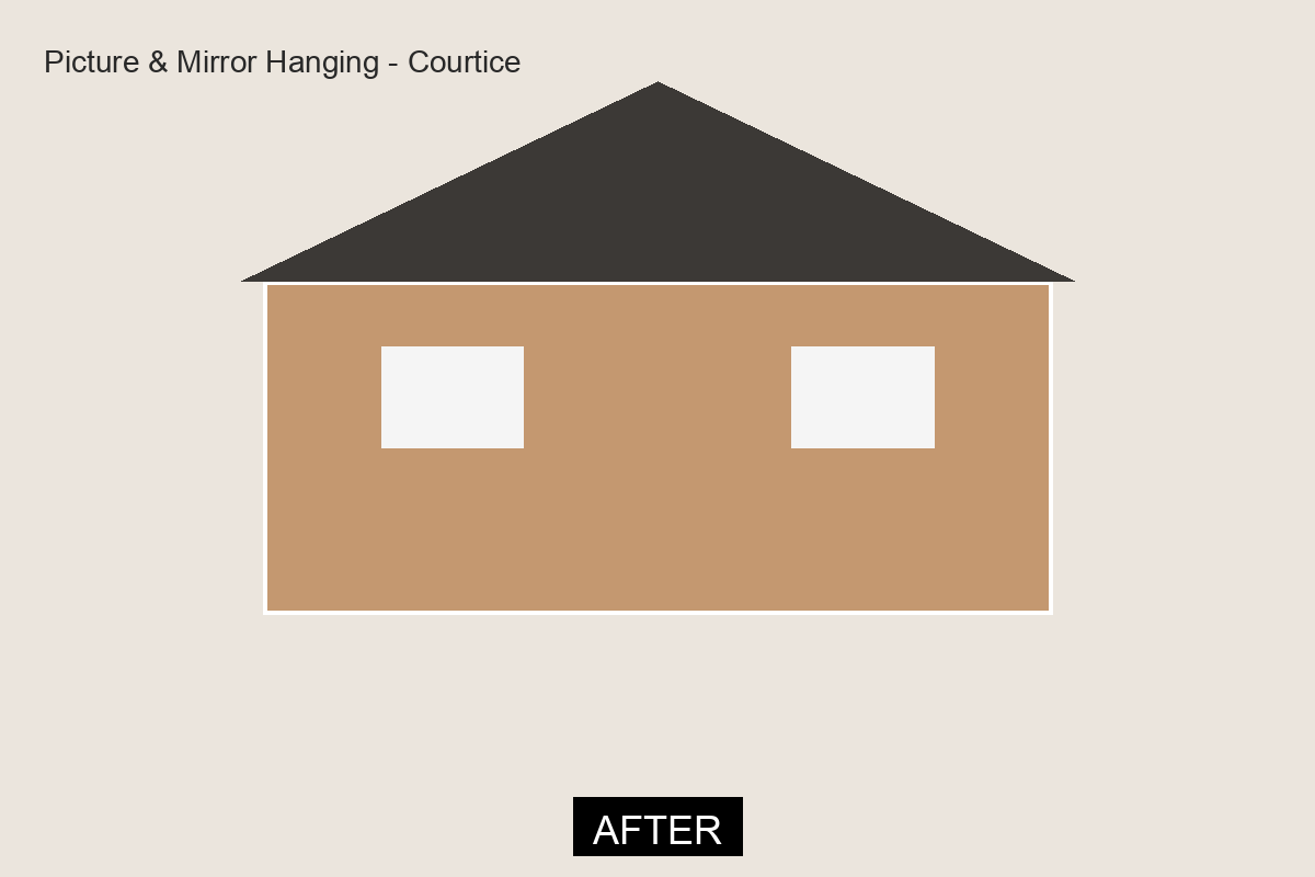 After Picture & Mirror Hanging in Courtice