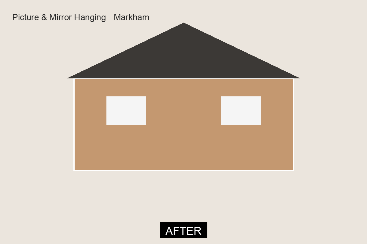 After Picture & Mirror Hanging in Markham