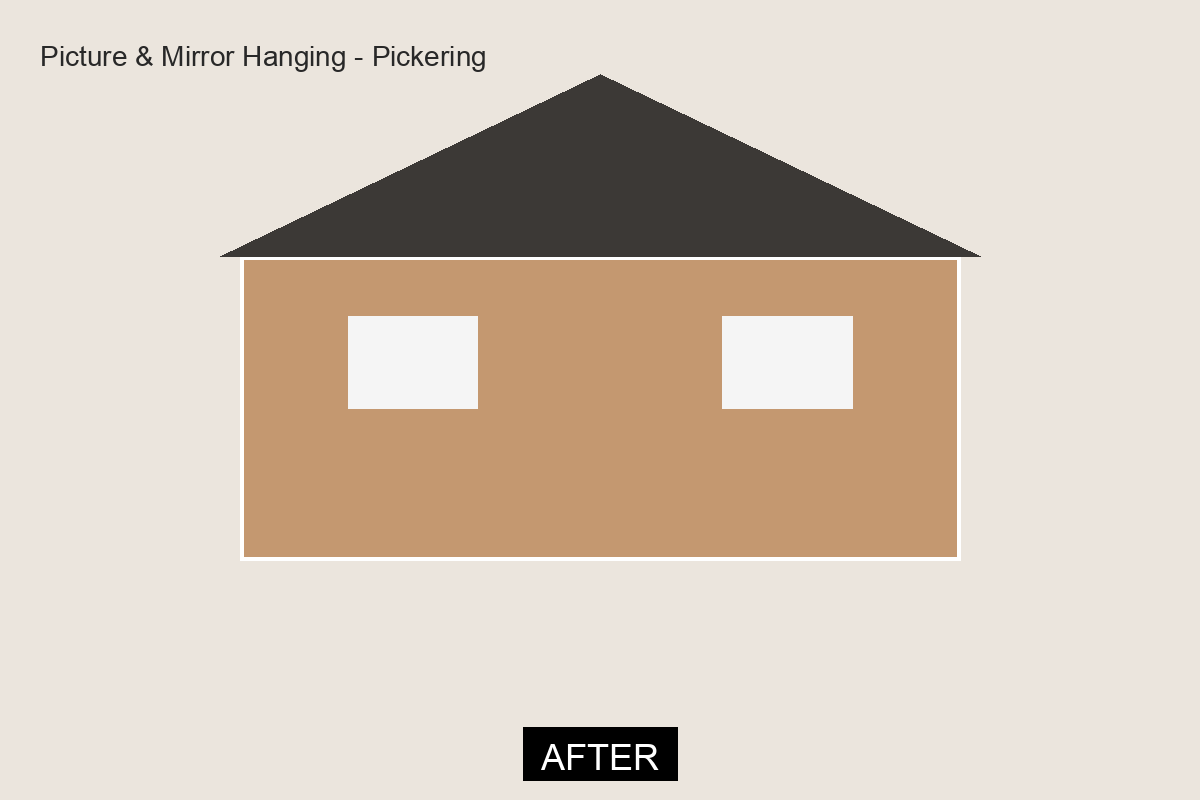 After Picture & Mirror Hanging in Pickering