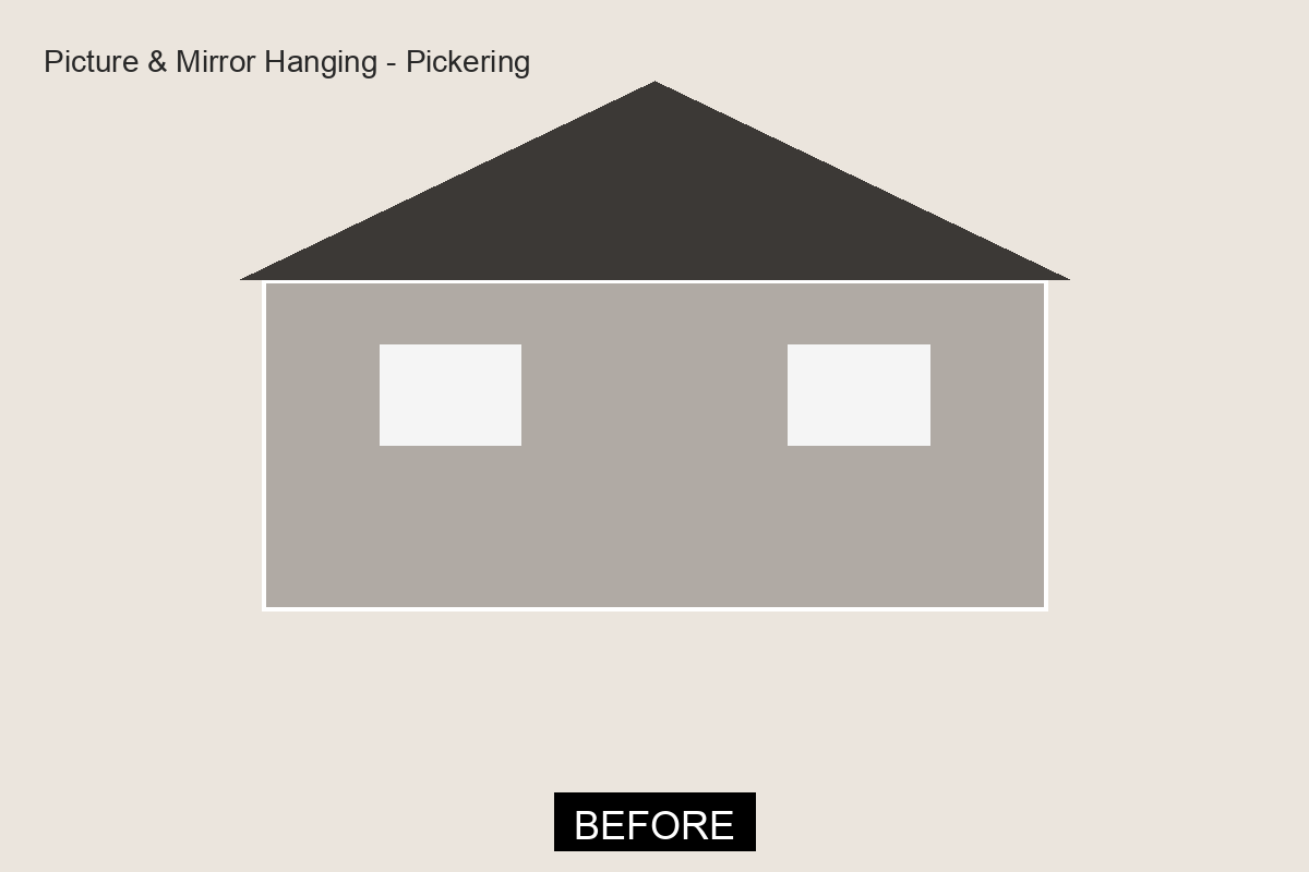 Before Picture & Mirror Hanging in Pickering