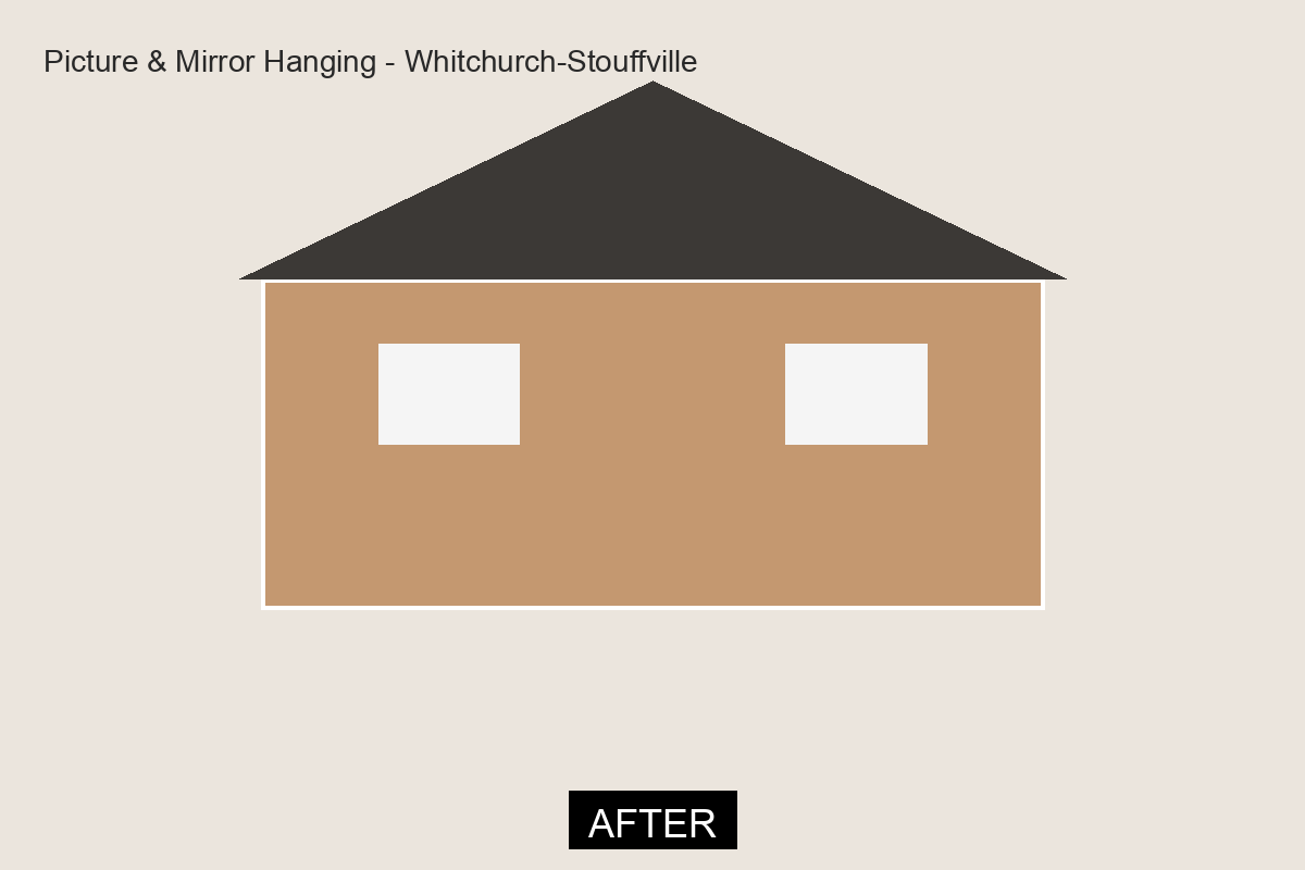 After Picture & Mirror Hanging in Whitchurch-Stouffville