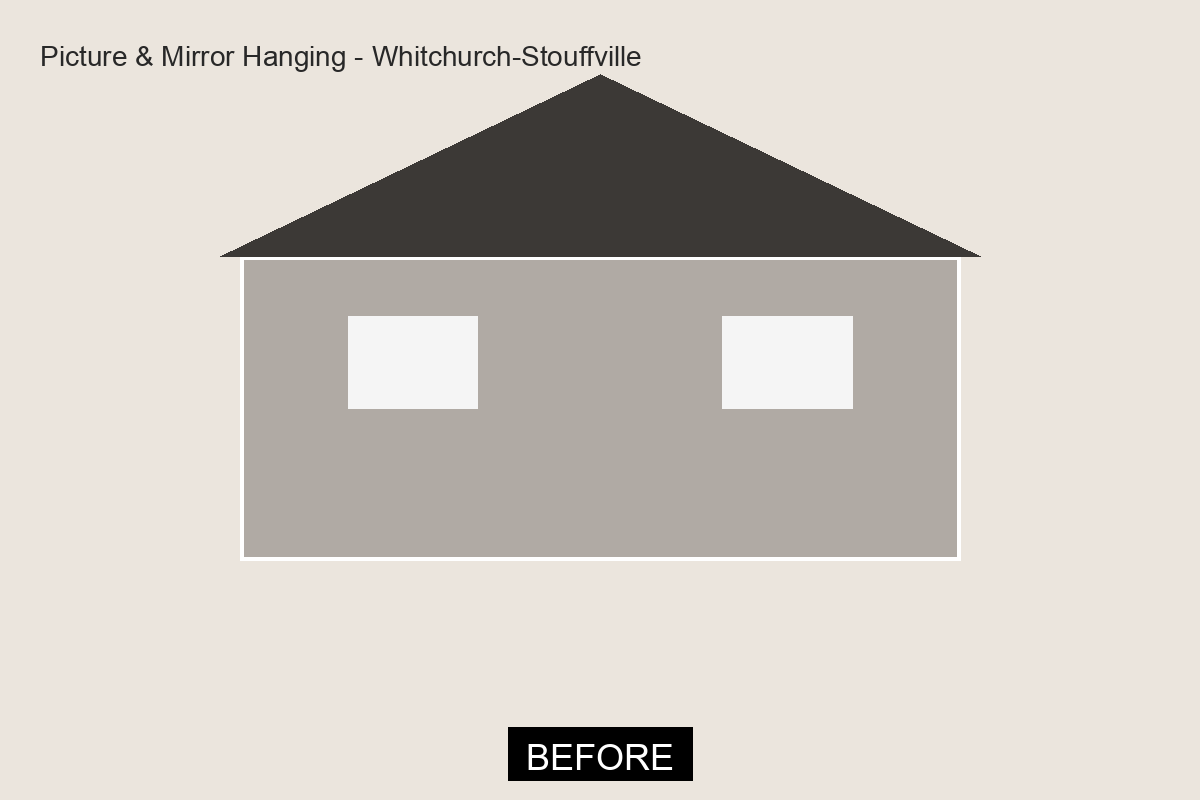 Before Picture & Mirror Hanging in Whitchurch-Stouffville