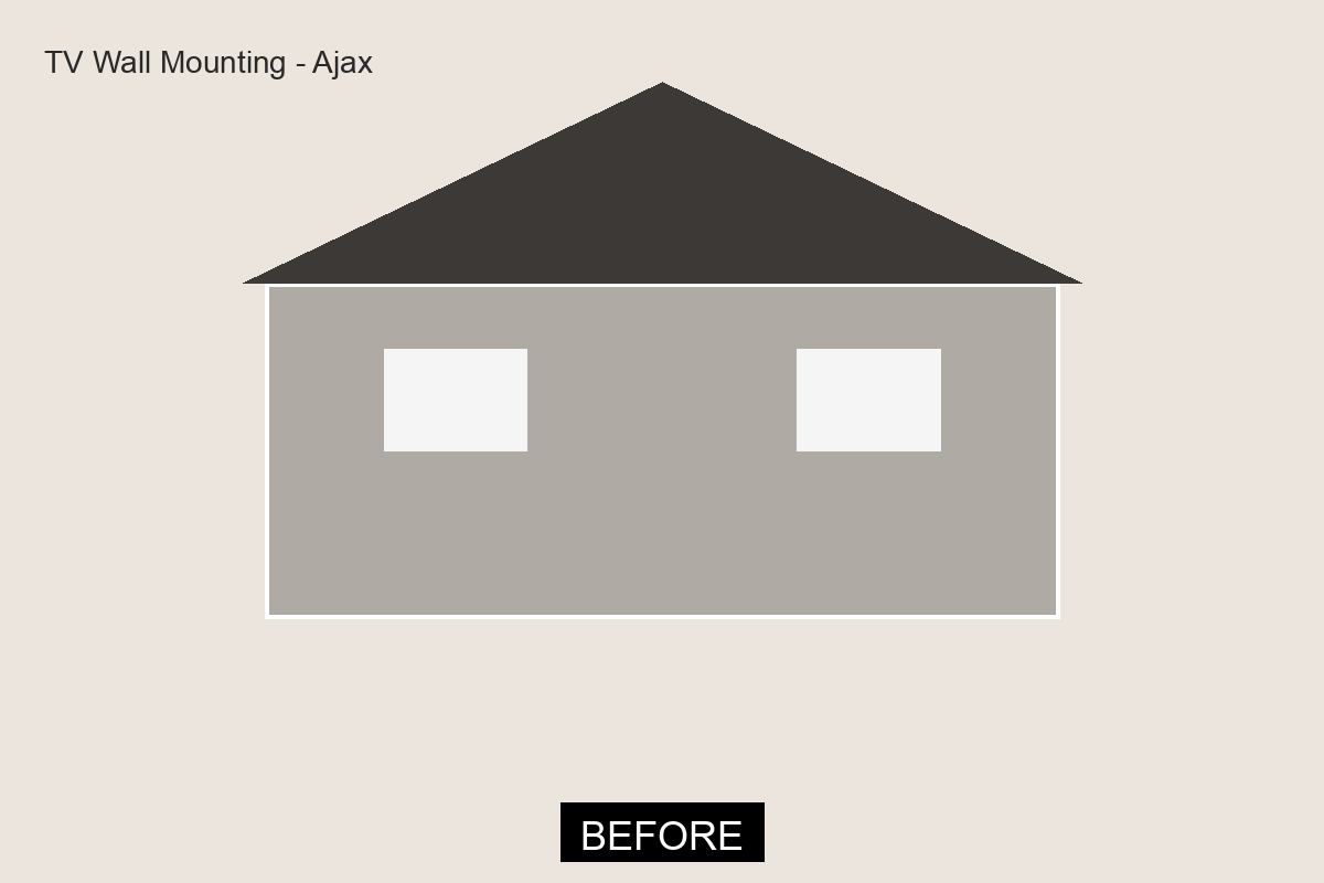 Before TV Wall Mounting in Ajax