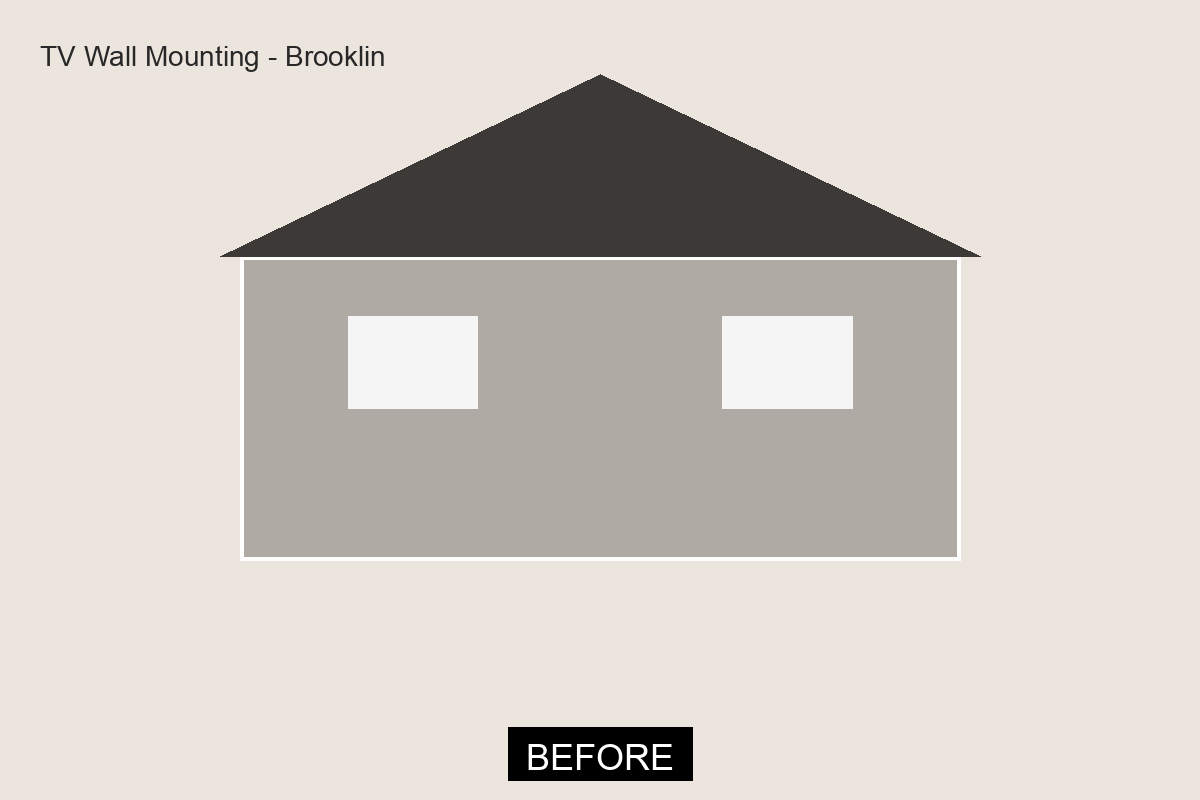 Before TV Wall Mounting in Brooklin