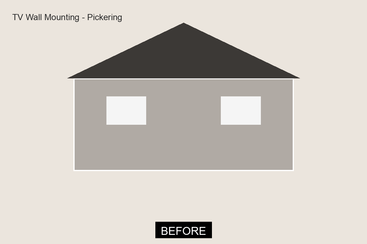 Before TV Wall Mounting in Pickering