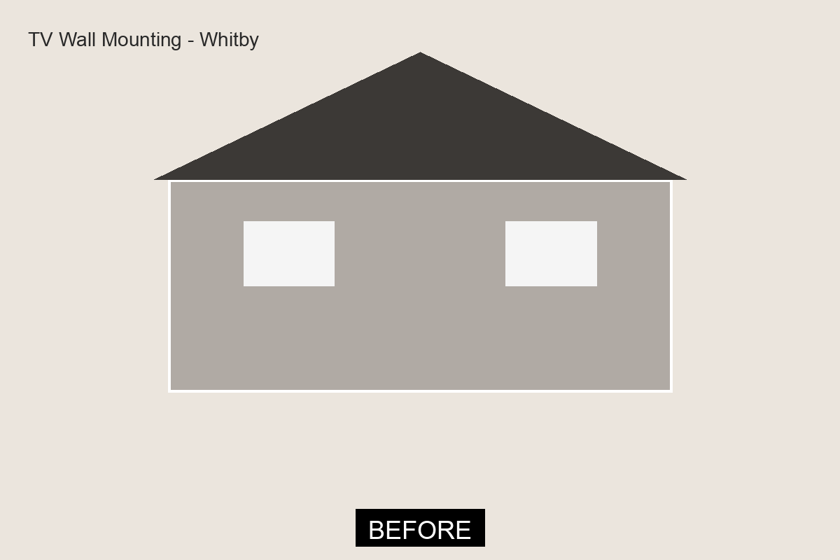 Before TV Wall Mounting in Whitby